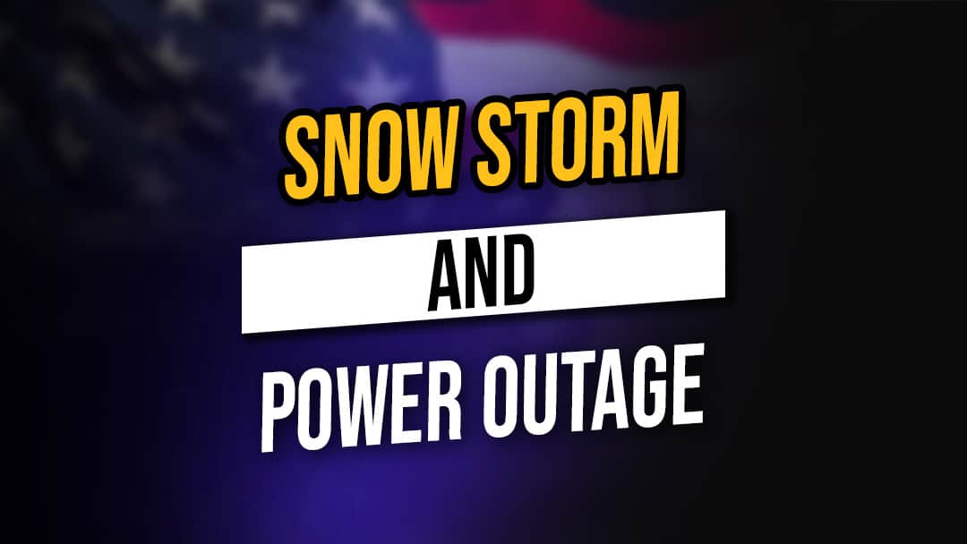 snow storm and power outage